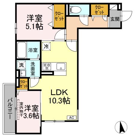 レンブランサ大船 203号室 間取り