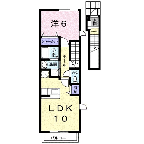 サンテラ 201号室 間取り