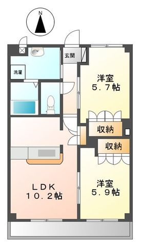 オーシャンメゾン 201号室 間取り