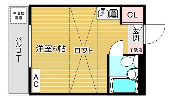リファレンス戸塚Ⅱ  201号室 間取り