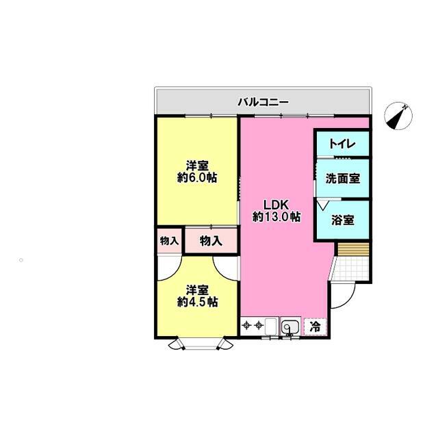 第５落合マンション 402号室 間取り