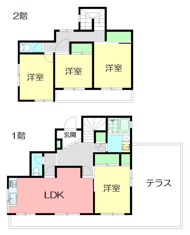 小菅ケ谷２丁目戸建て（連棟） 間取り