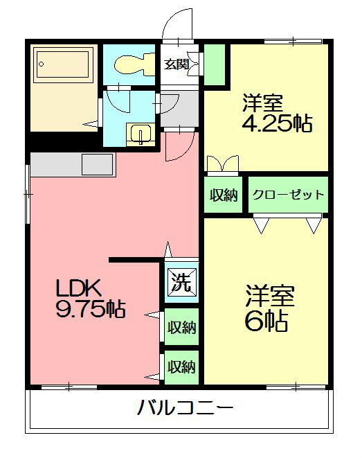 コーポタカミネ  202号室 間取り