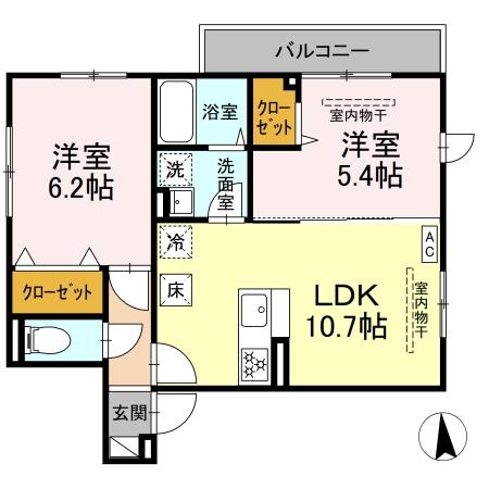 ブリーズコースト　B 102号室 間取り