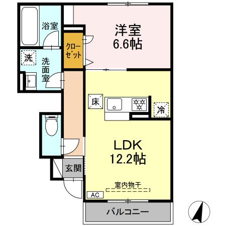 ルミナーレⅡ 102号室 間取り