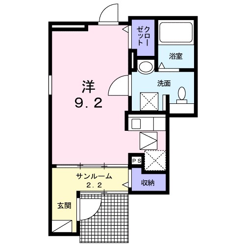 サンテラス本郷台Ｂ 101号室 間取り