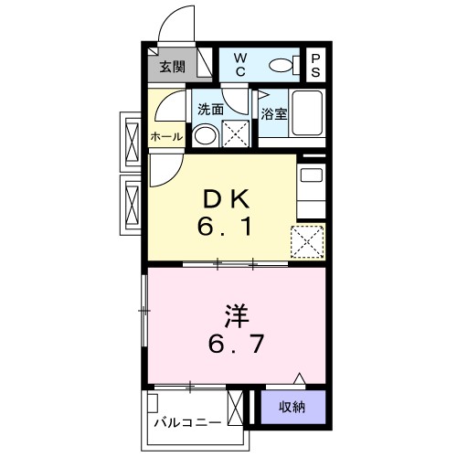 Ｍ・Ｔ・Ｋレストハイツ 202号室 間取り
