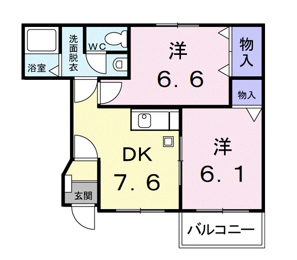 Ｍ・ラフィネ・ロジュマンＢ 101号室 間取り