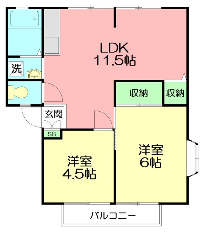 第3サンライフ川口 106号室 間取り
