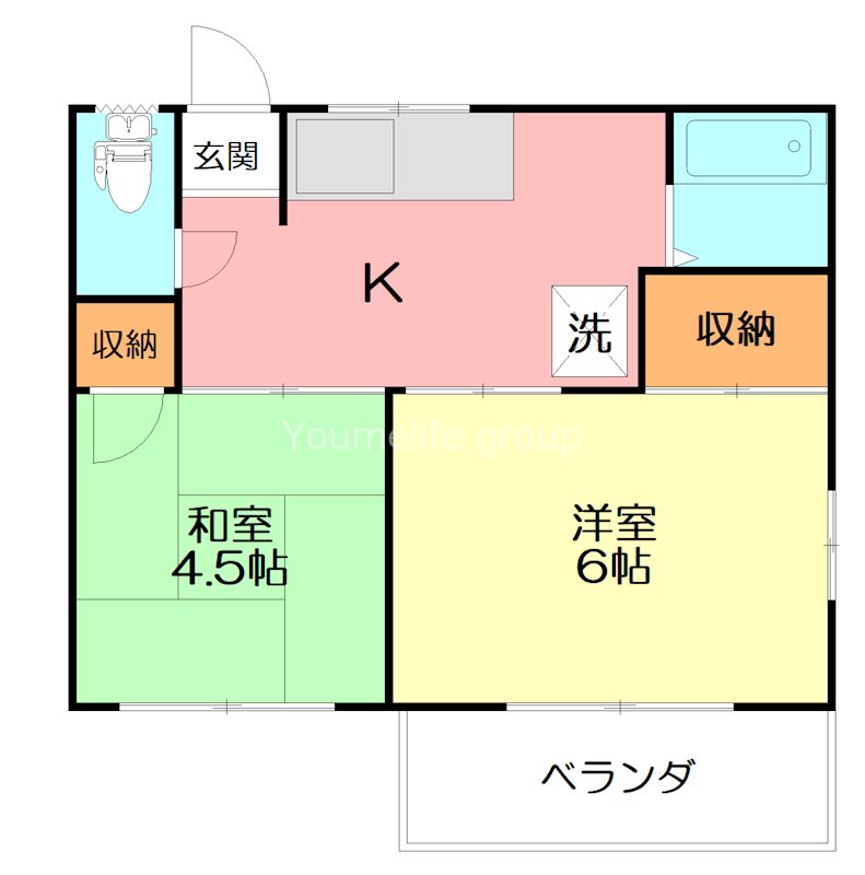 グレース新原 101号室 間取り