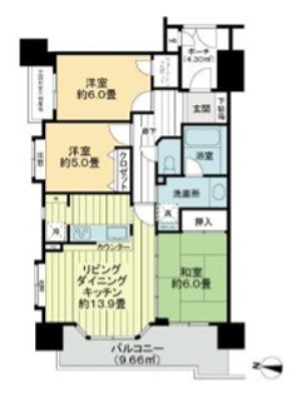 レクセルマンション平塚見附町 501号室 間取り