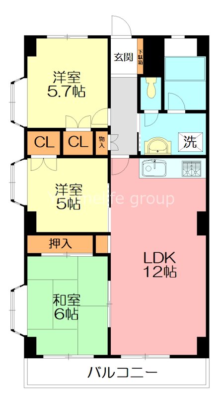 ペアシティー湘南 604号室 間取り