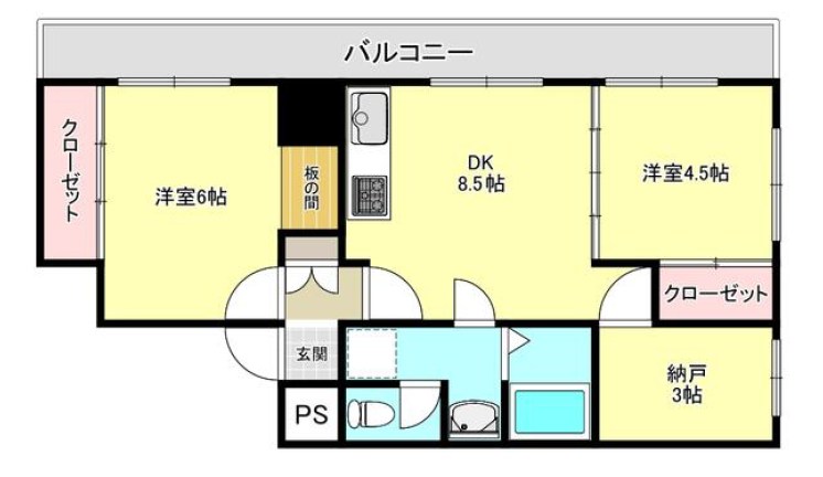 第1鈴駒ビル 404号室 間取り