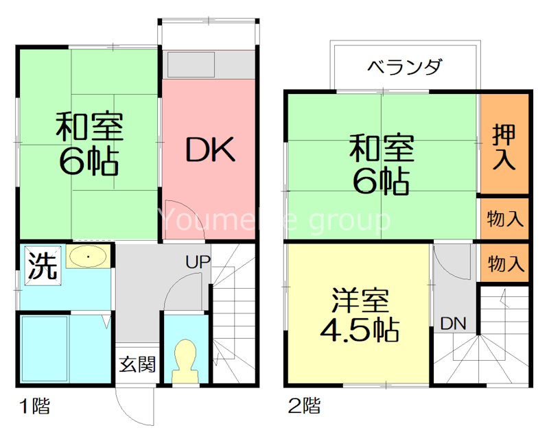 石綿ビレッジ D1号室 間取り