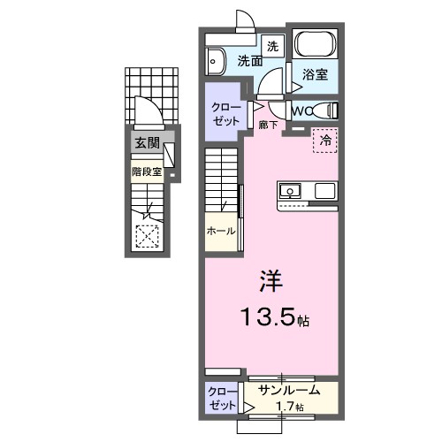 プレミール辻 202号室 間取り