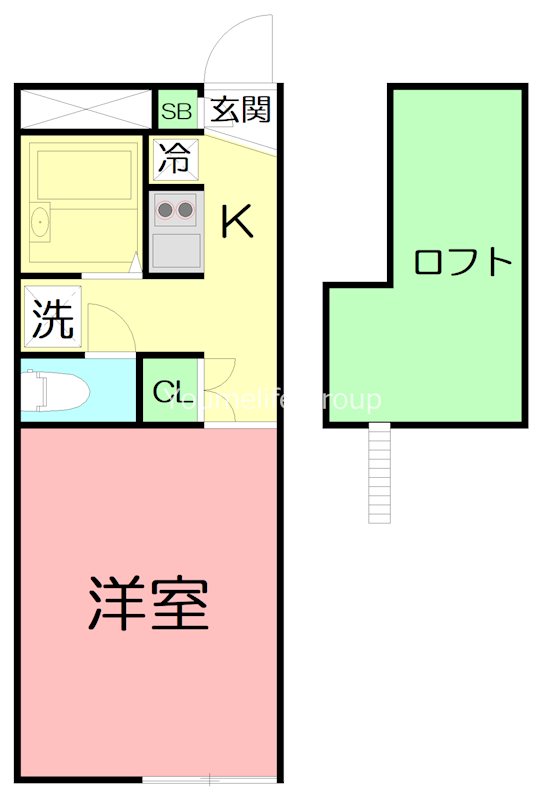 レオパレスサンハイム 207号室 間取り