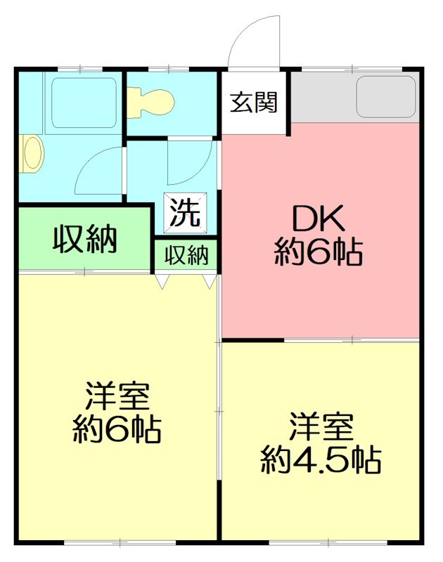 北鎌倉グリーンハイツ 103号室 間取り