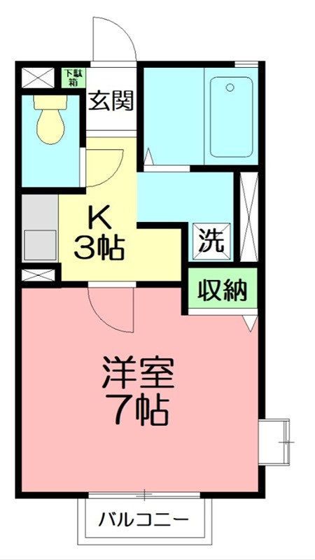 パル平塚 101号室 間取り