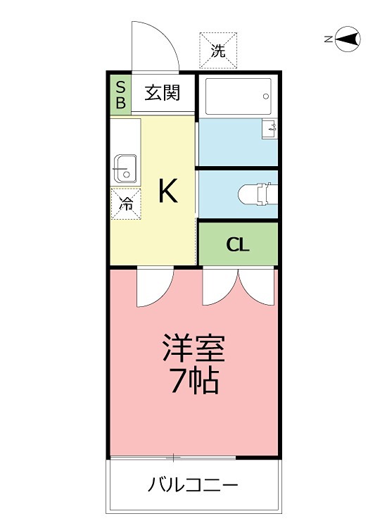 大木ハイム 201号室 間取り