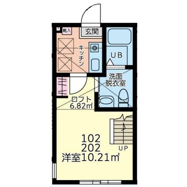 デンプシーヒル 202号室 間取り