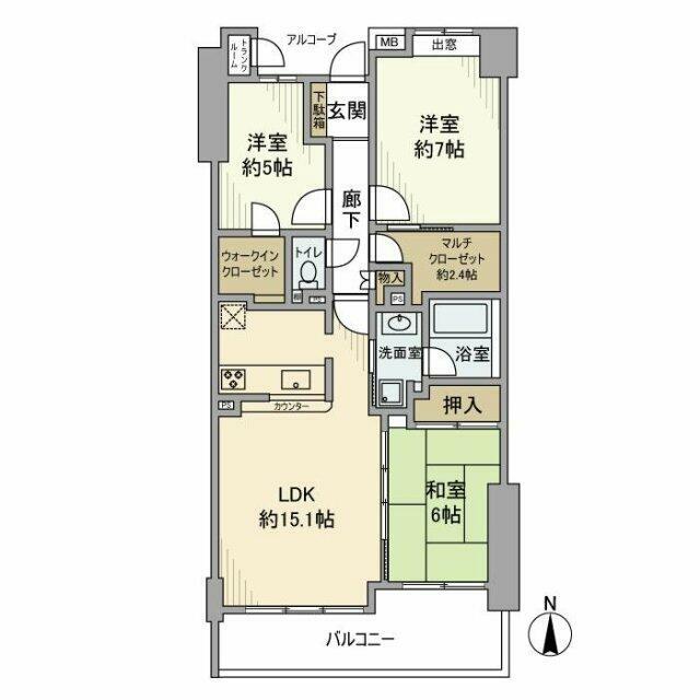 フェイム横浜いずみ中央 309号室 間取り