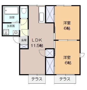 ハイツ北村 102号室 間取り