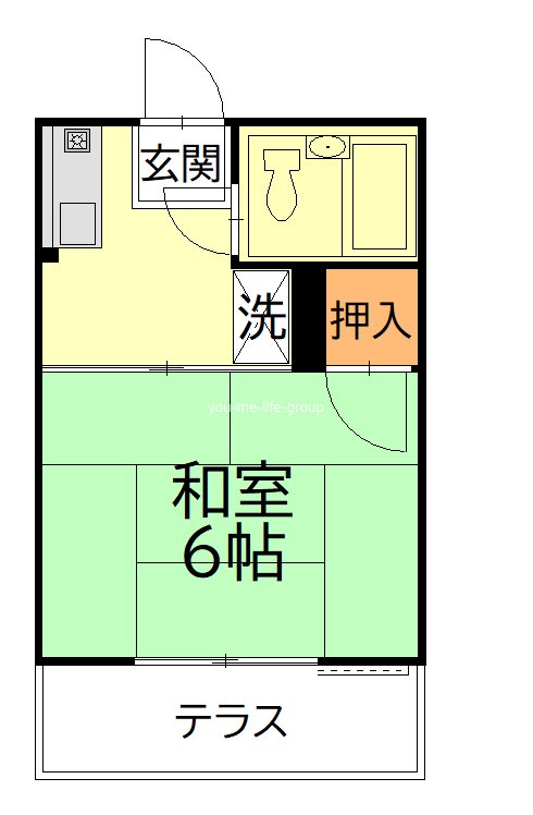栢山フラット 102号室 間取り