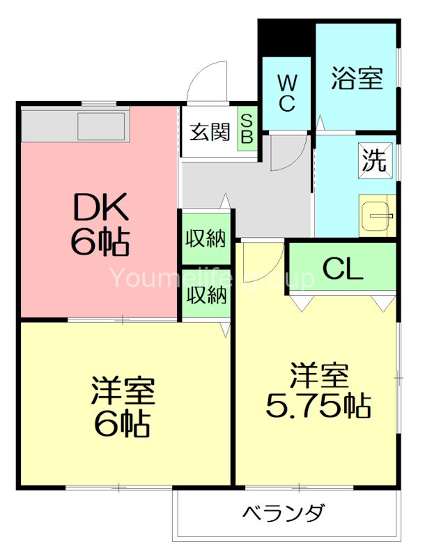 K&Mハウス 201号室 間取り