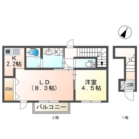 アルシオーネ 203号室 間取り