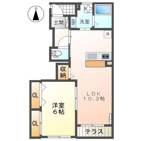 ハイムＪ 101号室 間取り