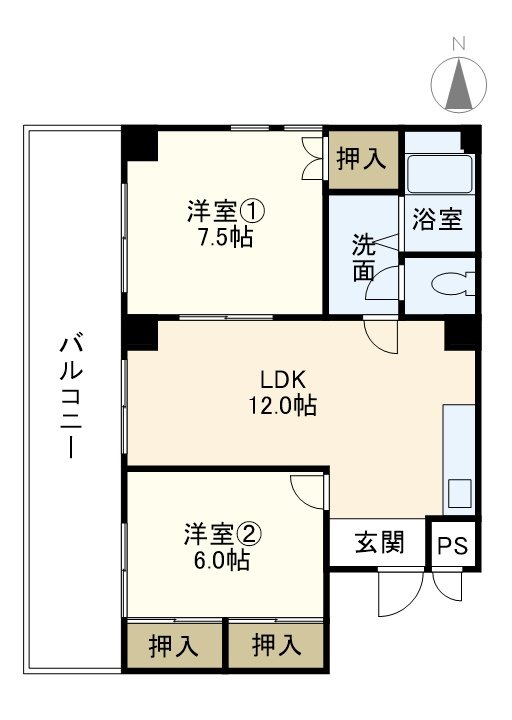 グレイス弥生台 401号室 間取り