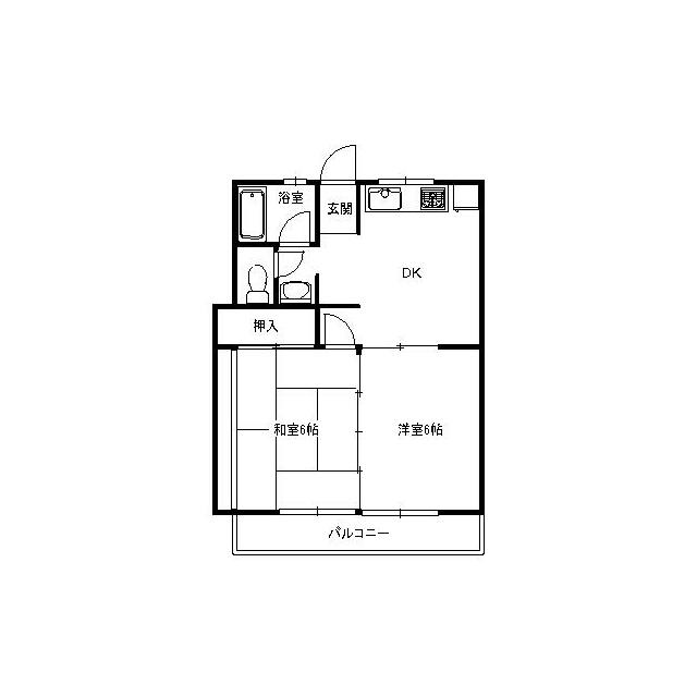 ライラックマンション 403号室 間取り
