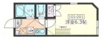 Ｃｌｏｕｄｎｉｎｅ　１ 201号室 間取り