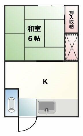 平井荘 206号室 間取り