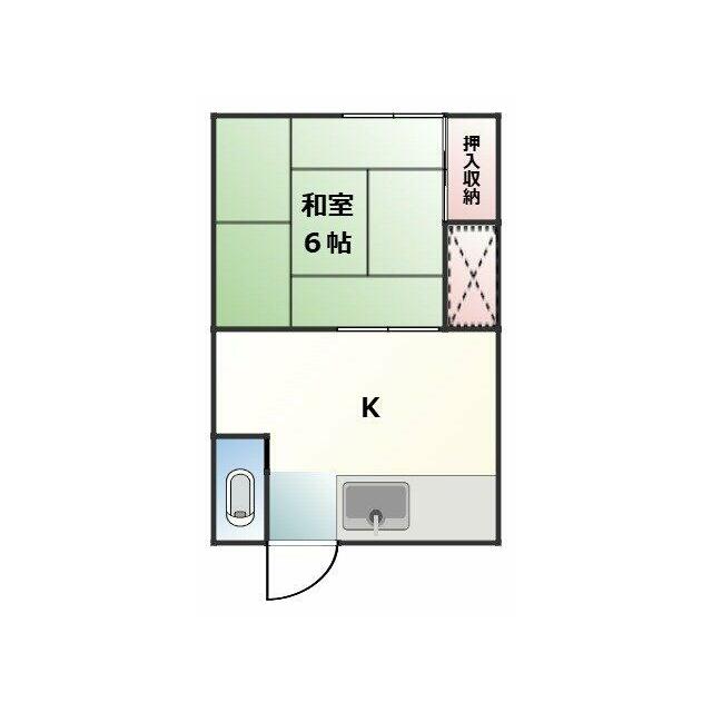 平井荘 206号室 間取り