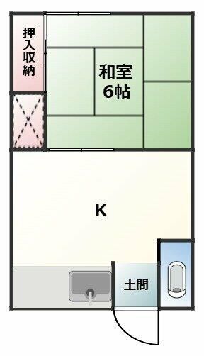 平井荘 202号室 間取り
