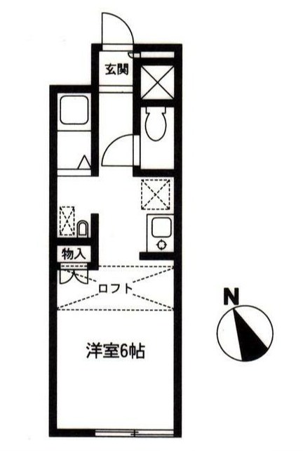 プチメゾン蛍 206号室 間取り