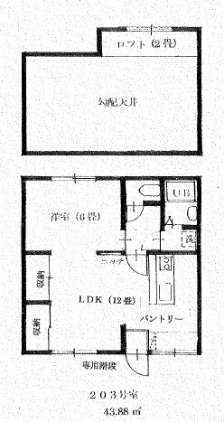 パルティータ 201号室 間取り