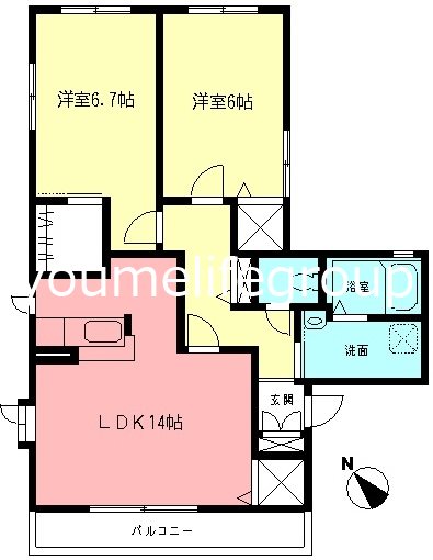 ラークヒルズⅢ 201号室 間取り