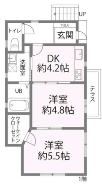 いいなみ荘 1F号室 間取り