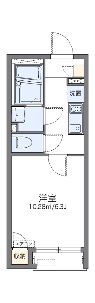 レオネクスト東海Ⅱ 205号室 間取り
