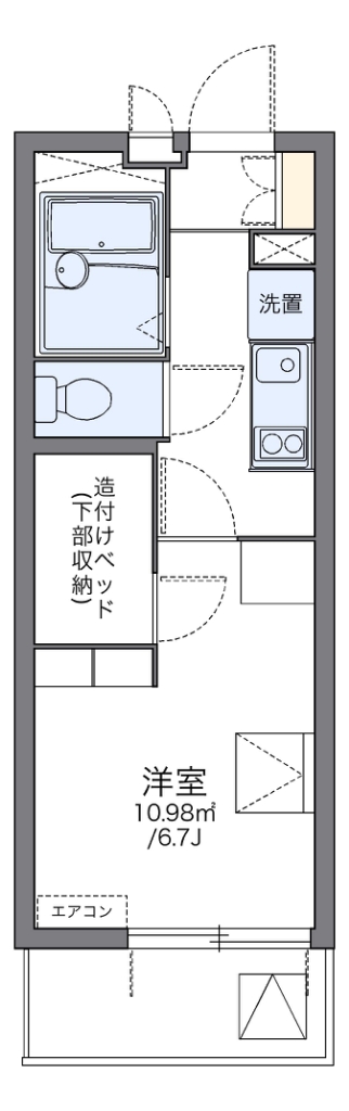 レオパレス伊勢吉 404号室 間取り