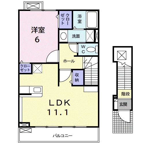 アスパイア　湘南Ⅱ 202号室 間取り
