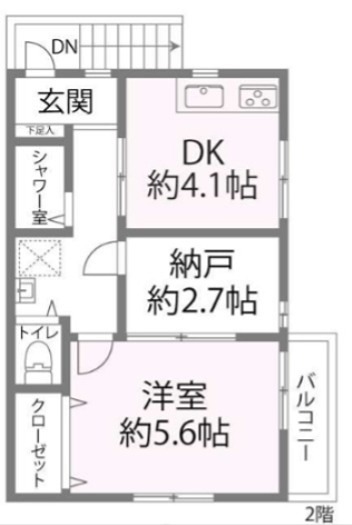 いいなみ荘 2F号室 間取り