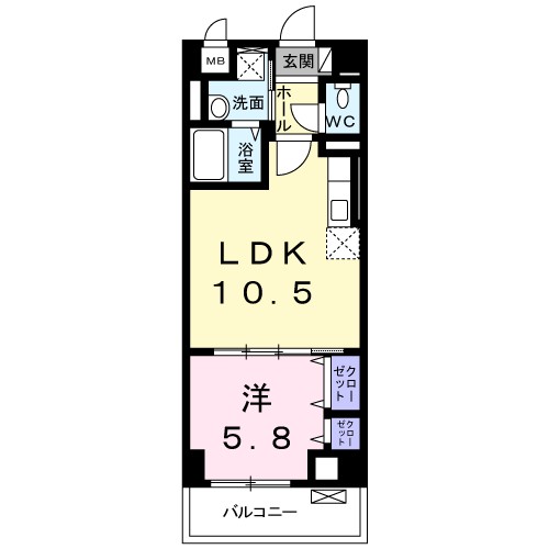 クレスト湘南 202号室 間取り