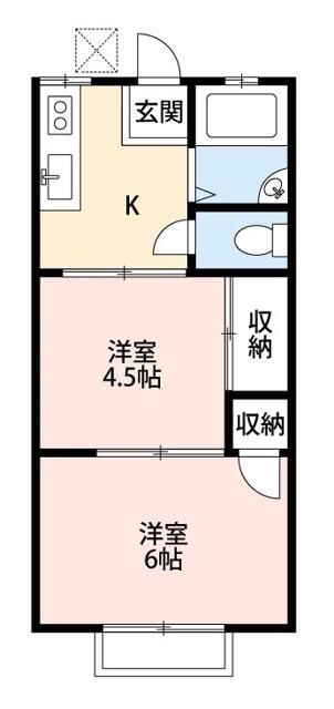 田園ハイツＡ 203号室 間取り