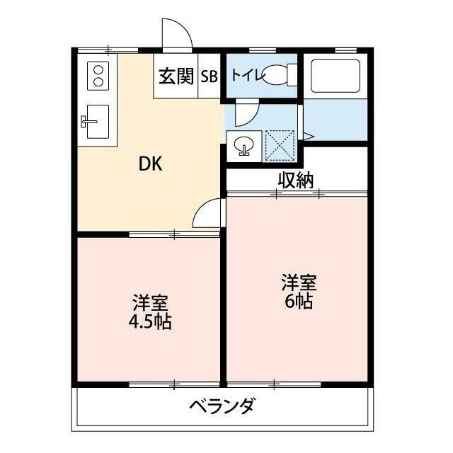 田園ハイツＢ 205号室 間取り