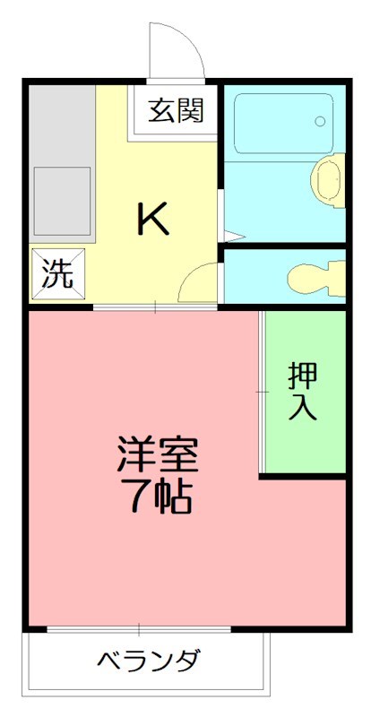 コーポニューリバー 101号室 間取り