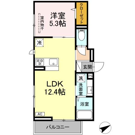エスペランス 301号室 間取り