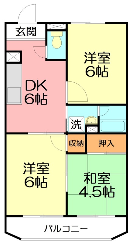 レジデンスネムラ 101号室 間取り